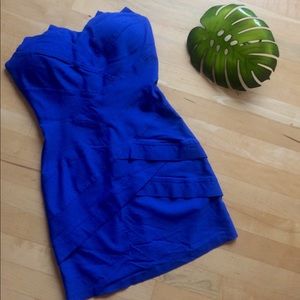 Royal blue bodycon dress